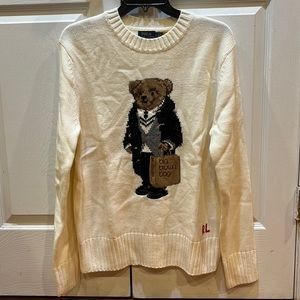 NWOT new without tag never used Ralph Lauren bear sweater size L